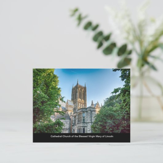 Lincoln Cathedral Postkarte (Stehend Vorderseite)