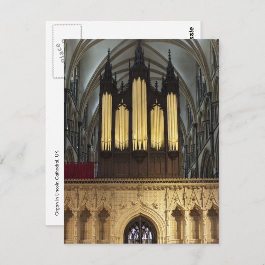 Lincoln Cathedral, UK Postcard Postkarte (Vorne/Hinten)