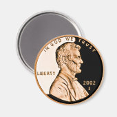 Lincoln Cent 2002 Klassiker Magnet (Vorderseite/Rückseite)