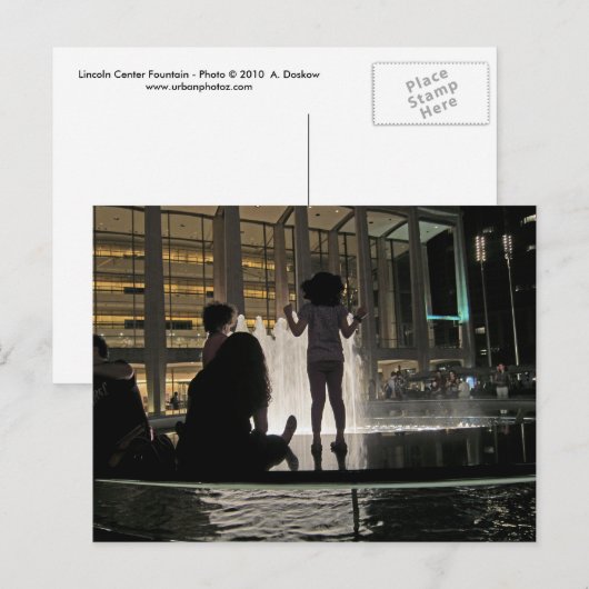 Lincoln Centre Fountain Postkarte (Vorne/Hinten)