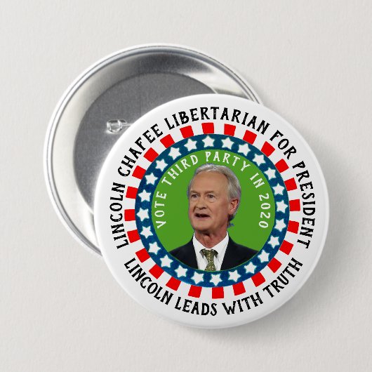 Lincoln Chafee für Präsident 2020 Button (Vorne & Hinten)