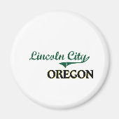 Lincoln City Oregon Classic Design Magnet (Vorne)