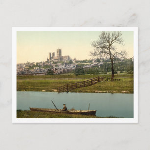 Lincoln City View, Lincolnshire, England Postkarte