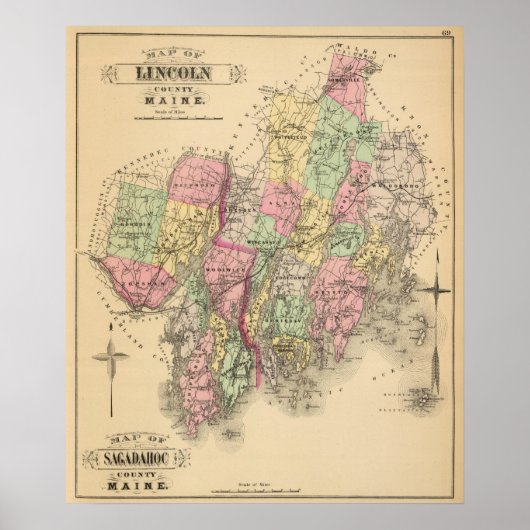 Lincoln Co., Sagadahoc Co Poster (Vorne)