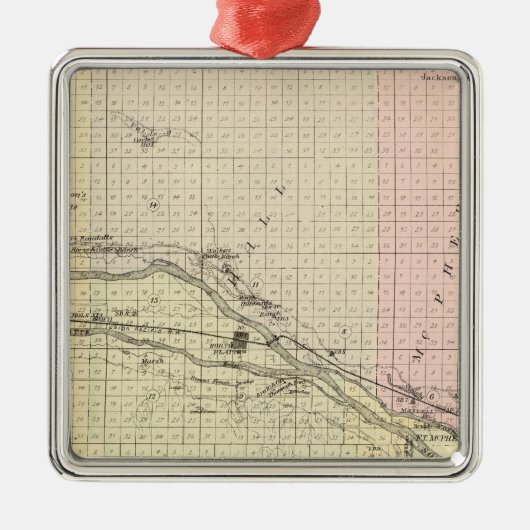 Lincoln County, Nebraska Silbernes Ornament (Vorne)