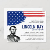 Lincoln Day Luncheon Fundraiser Event Einladung (Vorne/Hinten)