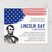 Lincoln Day Luncheon Fundraiser Event Einladung (Vorderseite)
