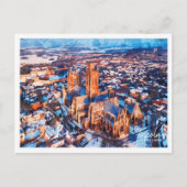 Lincoln England Schöne Wasserfarbenlandschaft Postkarte (Vorderseite)