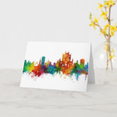 Lincoln England Skyline Karte (Gelbe Blume)