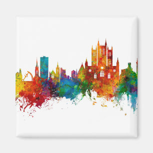 Lincoln England Skyline Magnet