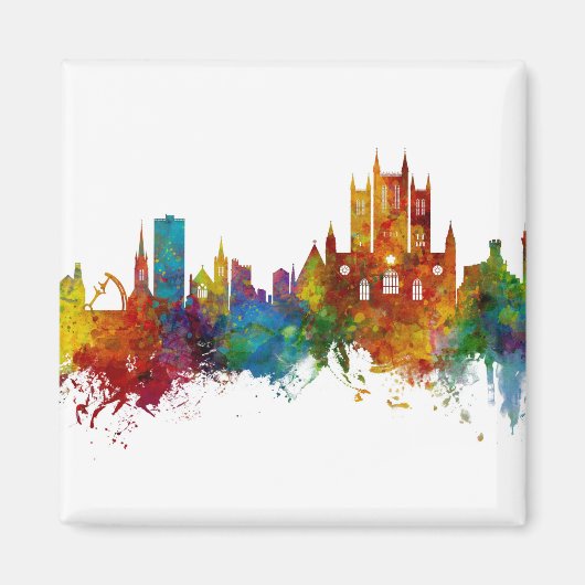 Lincoln England Skyline Magnet (Vorne)
