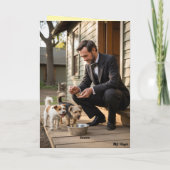 Lincoln führt den Hund Karte (Rückseite)