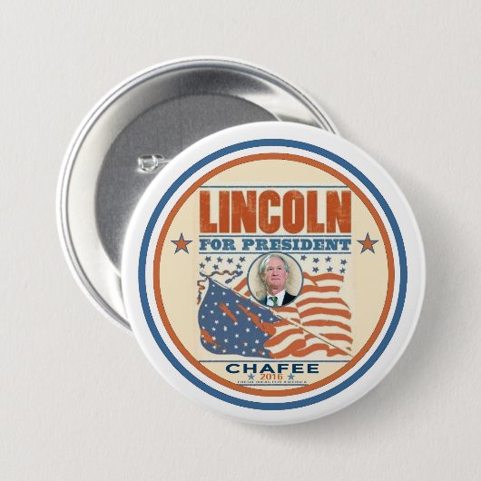 Lincoln für den Präsidenten Button (Vorne & Hinten)
