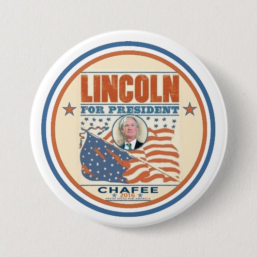 Lincoln für den Präsidenten Button (Vorderseite)