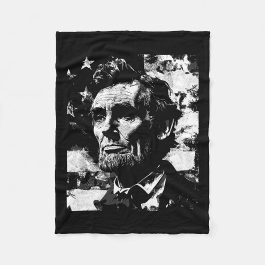 Lincoln Geschichtslehrer Präsident am 4. Juli Fleecedecke (Vorderseite)