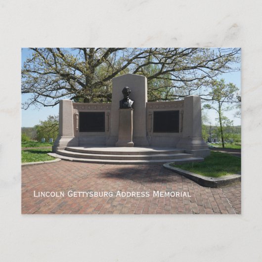 Lincoln-Gettysburg-Ansprachemahnmal Postkarte (Vorderseite)