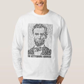 Lincoln-/Gettysburg-Text-Mosaik-langes T-Shirt