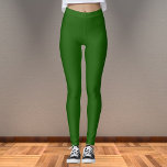 Lincoln Green Solid Color Leggings<br><div class="desc">Lincoln Green Solid Color</div>