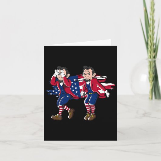Lincoln Griddy American Flag 4. Juli Karte (Vorderseite)