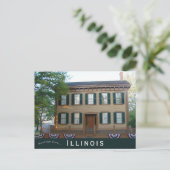 Lincoln-Haus Springfield Illinois Postkarte (Stehend Vorderseite)