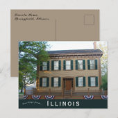 Lincoln-Haus Springfield Illinois Postkarte (Vorne/Hinten)