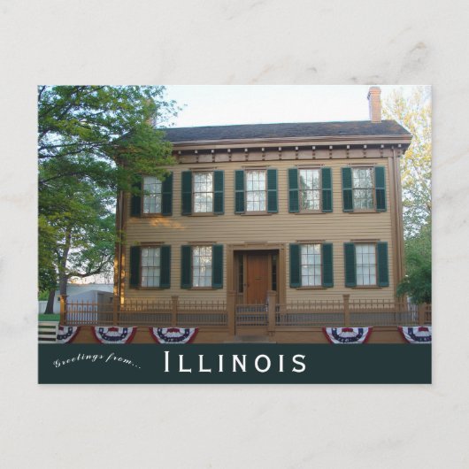 Lincoln-Haus Springfield Illinois Postkarte (Vorderseite)