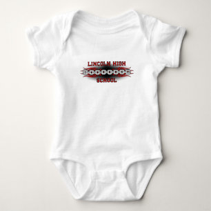 Lincoln High School Links Blk Grd Baby Strampler