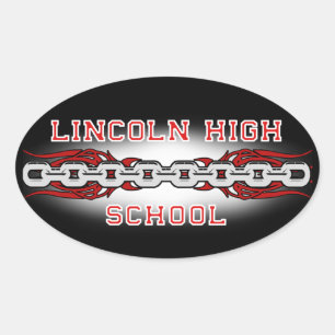 Lincoln High School Links Oval Stickers