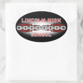 Lincoln High School Links Oval Stickers (Tasche)