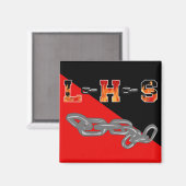 Lincoln High School verbindet Farben Magnet (Vorderseite/Rückseite)