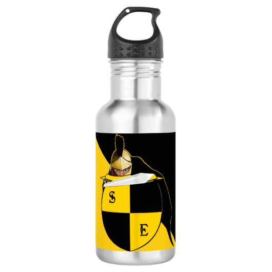Lincoln Highschool Ritter Edelstahlflasche (Vorderseite)