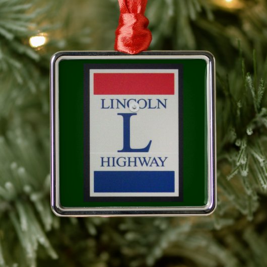 Lincoln Highway Road Paradies Silbernes Ornament (Baum)