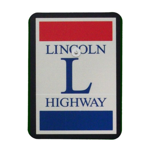 Lincoln Highway Road Sign Magnet (Vertikal)