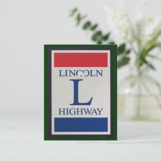 LIncoln Highway Road Signature Postcard Postkarte (Stehend Vorderseite)