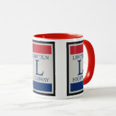 Lincoln HIghway, US Route 30 Tasse (VorderseiteRechts)