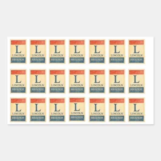 Lincoln Highway Watercolor Aufkleber (Vorderseite)