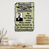 Lincoln: Hilf dir selbst! Poster (Küche)