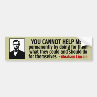 Lincoln: Hilfe sich Autoaufkleber