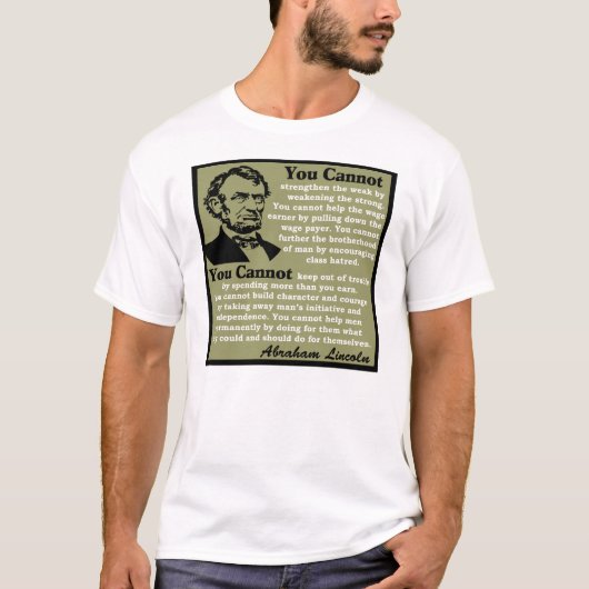 Lincoln: Hilfe sich! T-Shirt (Vorderseite)