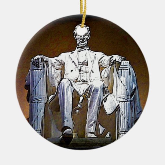Lincoln II Rundes Keramik Ornament