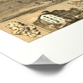 Lincoln, IL Panorama Karte - 1869 Poster (Ecke)