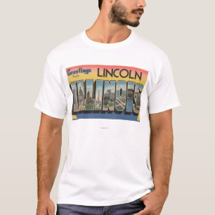 Lincoln, Illinois - große Buchstabe-Szenen T-Shirt