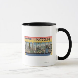 Lincoln, Illinois - große Buchstabe-Szenen Tasse