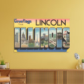 Lincoln, Illinois - Große Buchstabenszenen Leinwanddruck (Insitu (Wohnzimmer))