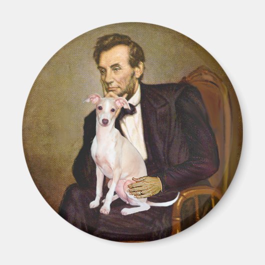 Lincoln - Italienischer Windhund 5 Magnet (Vorne)
