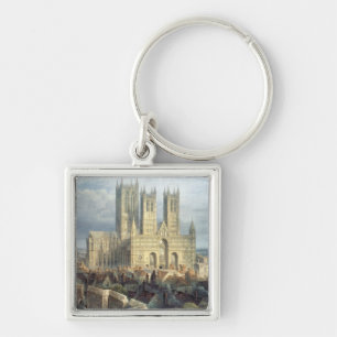 Lincoln-Kathedrale vom Nordwesten, c.1850 Schlüsselanhänger