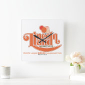 Lincoln Land Amusement Park, Effingham, IL Quadratische Wanduhr (Zuhause)