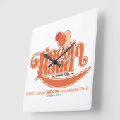 Lincoln Land Amusement Park, Effingham, IL Quadratische Wanduhr (Winkel)