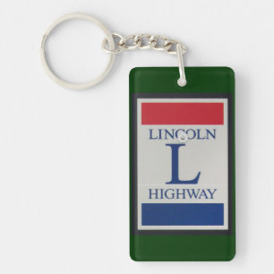 Lincoln-Landstraßen-Verkehrsschild Schlüsselanhänger