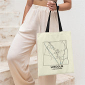 Lincoln, Lincolnshire City Map Tote Bag Tragetasche